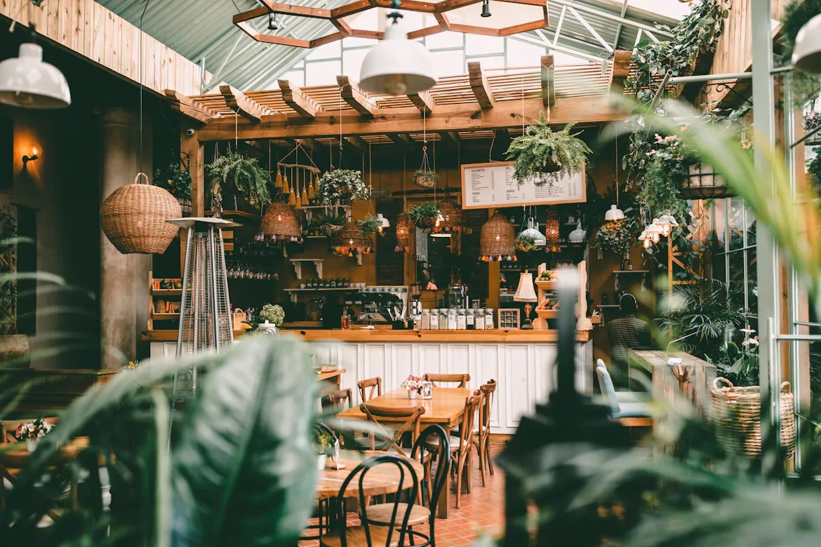 Sit among the plants
